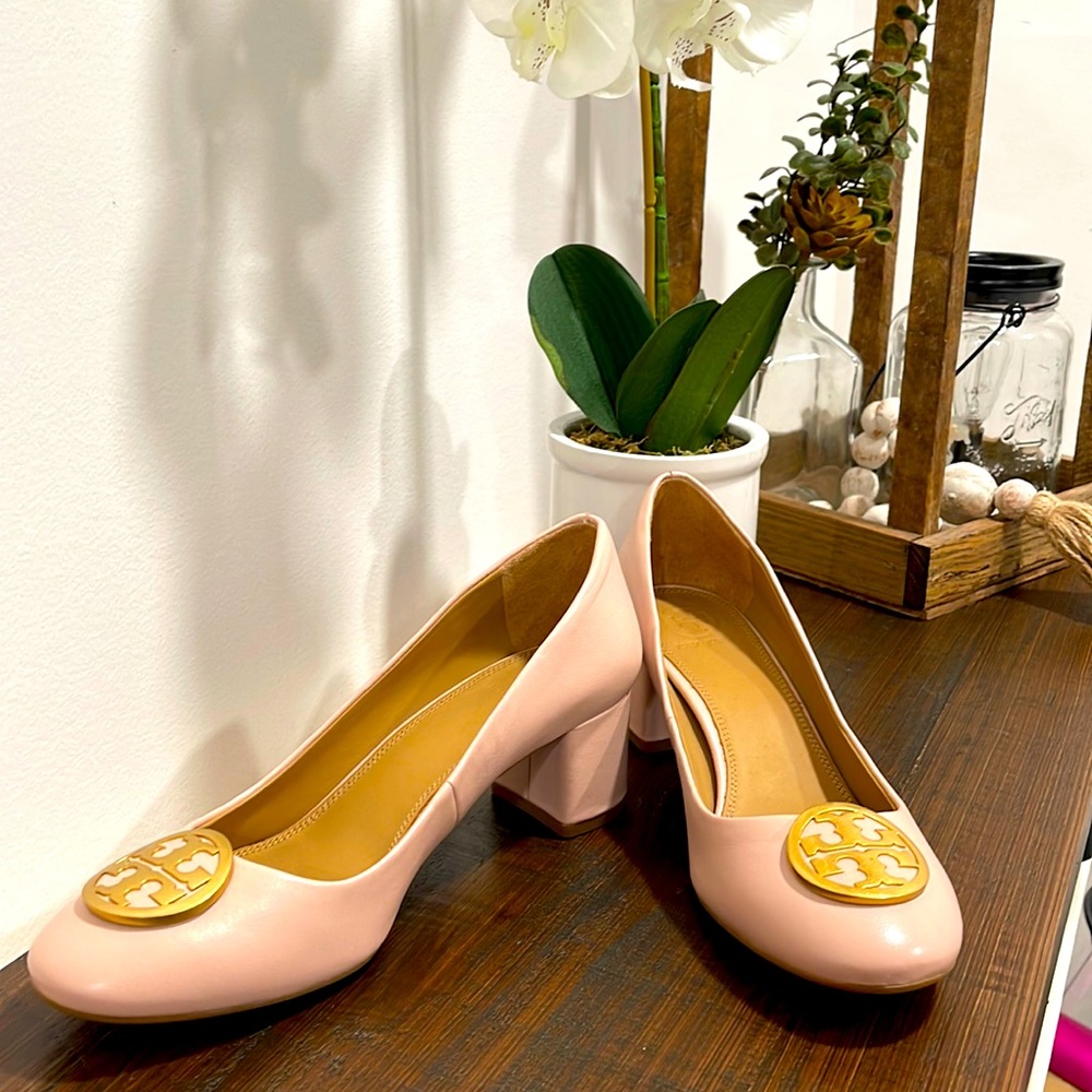 Tory Burch leather block heel